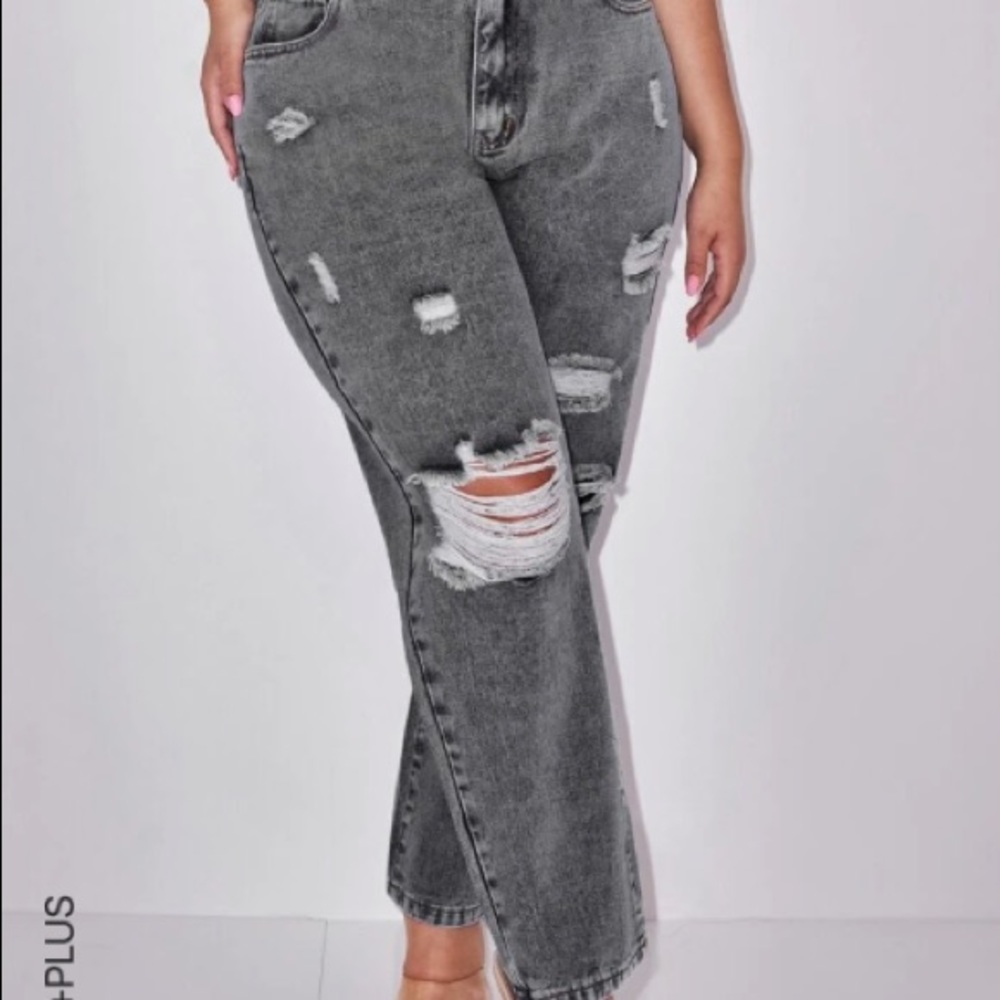 Grey Boyfriend jeans